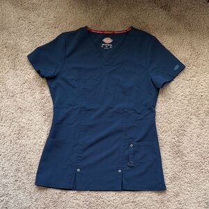 Dickies Navy V-Neck Women’s Scrub Top